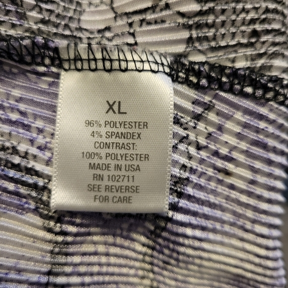 Dress Barn Purple and Black Textured Blouse Sleeveless Size XL - Picture 4 of 5